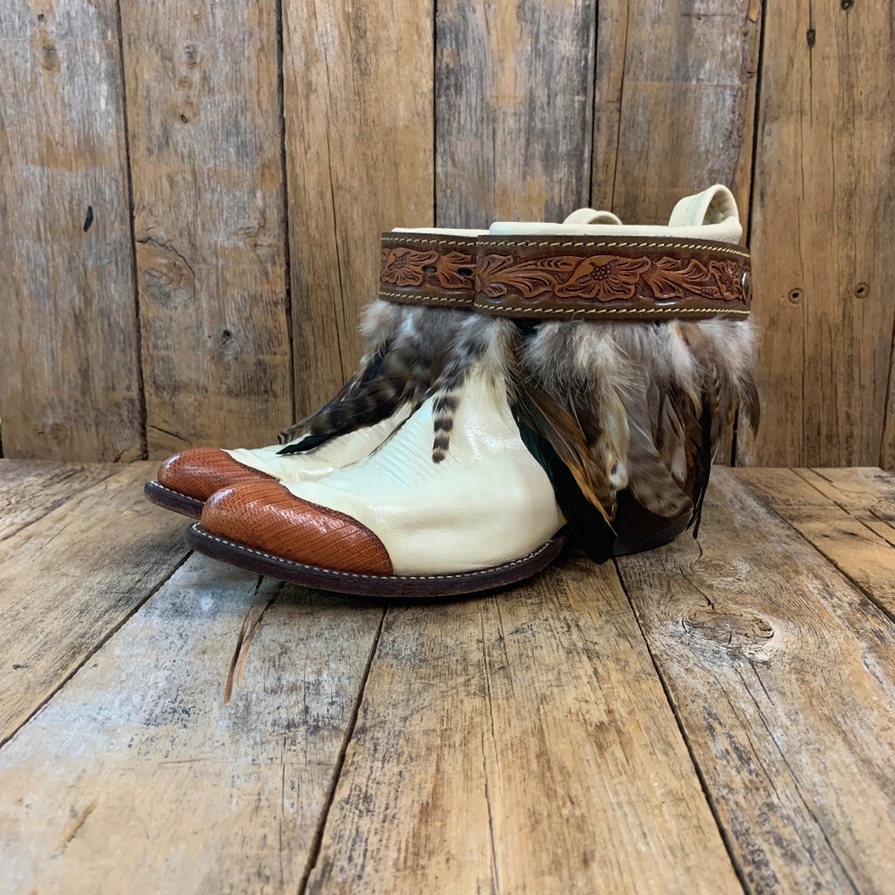 Womens 10 wide, upcycled Tony Lama cowboy boots